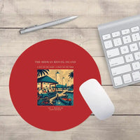 Thumbnail for VINTAGE G4309 - The Midway Refuel Island - Designed Mouse Pads design on red round