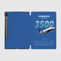 Thumbnail for Bombardier Challenger 3500 design on blue samsung tablet tablet case