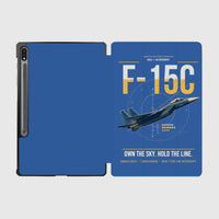 Thumbnail for F-15C Eagle design on blue samsung tablet tablet case