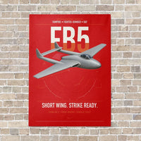 Thumbnail for de Havilland Vampire FB5 vertical canvas print - no frame - red background