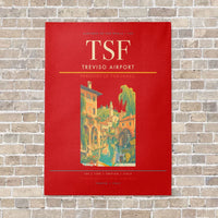 Thumbnail for Treviso Airport TSF vertical canvas print - no frame - red background