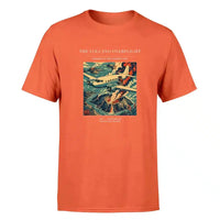 Thumbnail for VINTAGE G4206 - The Volcano Overflight - Premium T-Shirt design on orange premium t shirt