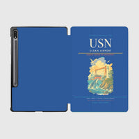 Thumbnail for Ulsan Airport (USN) design on blue samsung tablet tablet case