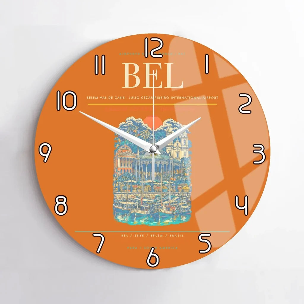 Belem Val de Cans - Julio Cezar Ribeiro International Airport BEL Wall-Clock No-Frame - Orange