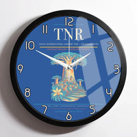 Thumbnail for Ivato International Airport (TNR) design on blue framed wall clock
