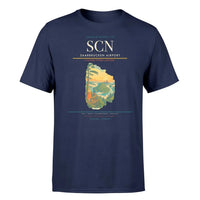 Thumbnail for Saarbrucken Airport (SCN) T-Shirt single-side front print in Navy Blue | saarbrucken-airport-scn-double-side-t-shirt