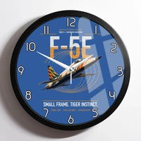 Thumbnail for F-5E Tiger II design on blue framed wall clock