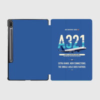 Thumbnail for Airbus A321XLR design on blue samsung tablet tablet case