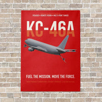 Thumbnail for KC-46A PEGASUS vertical canvas print - no frame - red background