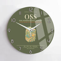 Thumbnail for Osh International Airport OSS Wall-Clock No-Frame - Green Army