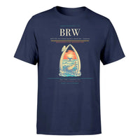 Thumbnail for Wiley Post–Will Rogers Memorial Airport (BRW) T-Shirt single-side front print in Navy Blue | wiley-postwill-rogers-memorial-airport-brw-double-side-t-shirt