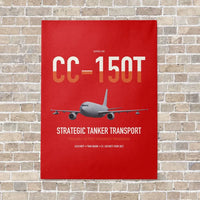 Thumbnail for Airbus CC-150T Polaris vertical canvas print - no frame - red background