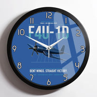 Thumbnail for F4U-1D Corsair design on blue framed wall clock