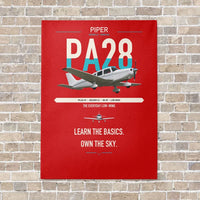 Thumbnail for Piper PA-28-181 Archer LX vertical canvas print - no frame - red background