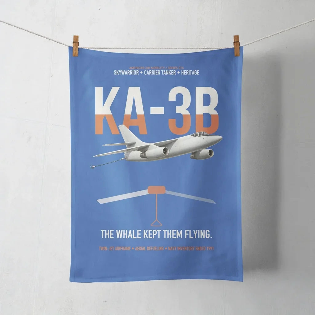 KA-3B Skywarrior design on blue towel