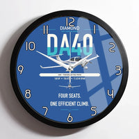 Thumbnail for Diamond DA40 design on blue framed wall clock