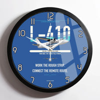 Thumbnail for LET L-410 UVP-E20 design on blue framed wall clock
