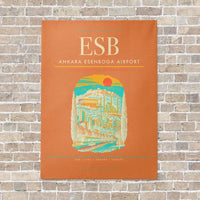 Thumbnail for Ankara Esenboga Airport ESB - Canvas No Frame - Orange