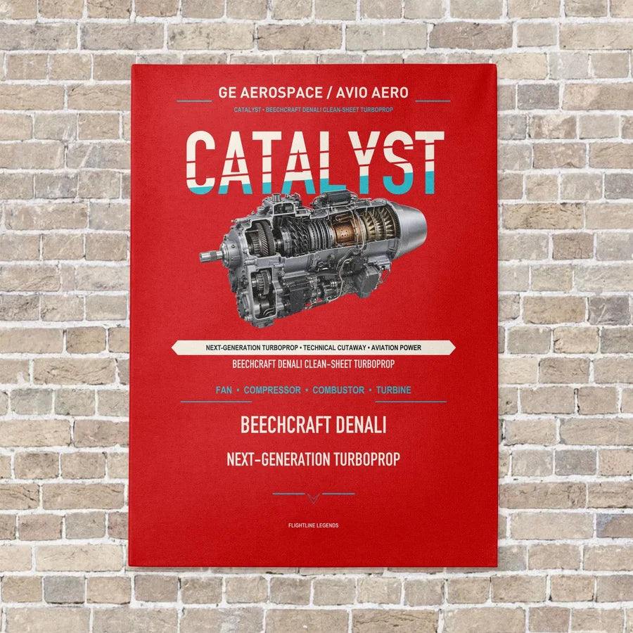 CATALYST vertical canvas print - no frame - red background