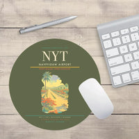Thumbnail for Naypyidaw Airport (NYT) design on green army round mouse pad