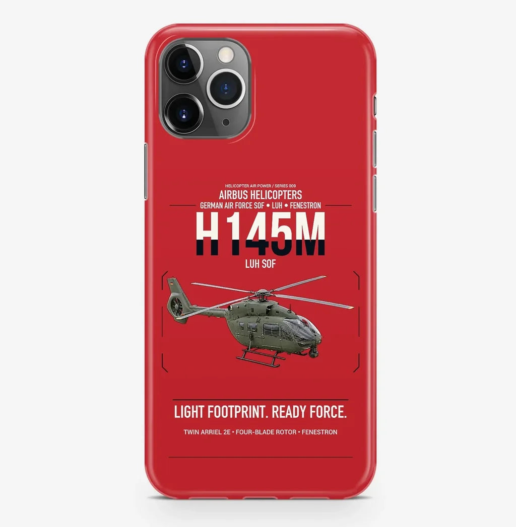 Airbus Helicopters H145M LUH SOF design on red magsafe iphone case, for iPhone Pro Max