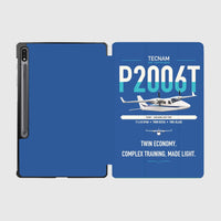 Thumbnail for Tecnam P2006T design on blue samsung tablet tablet case