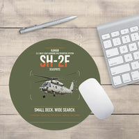 Thumbnail for Kaman SH-2F Seasprite design on green army round mouse pad