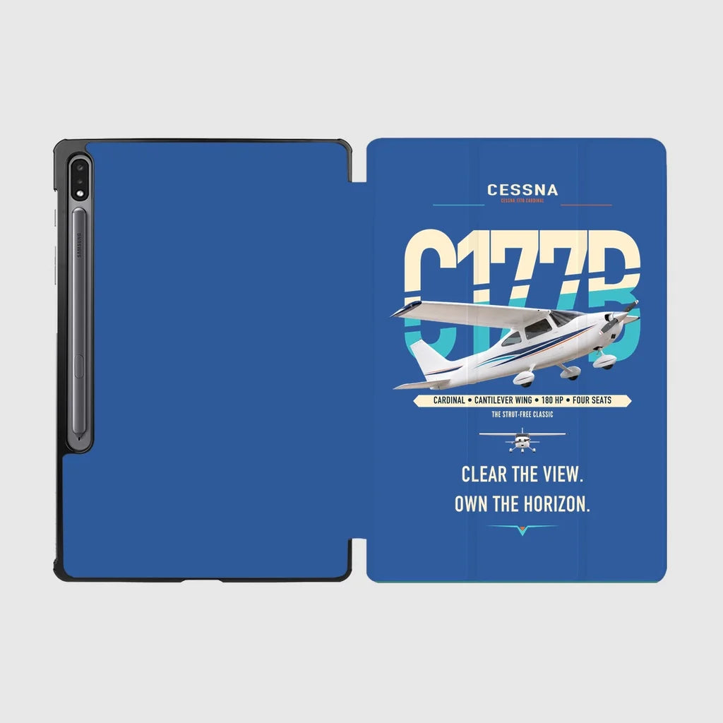 Cessna 177B Cardinal design on blue samsung tablet tablet case