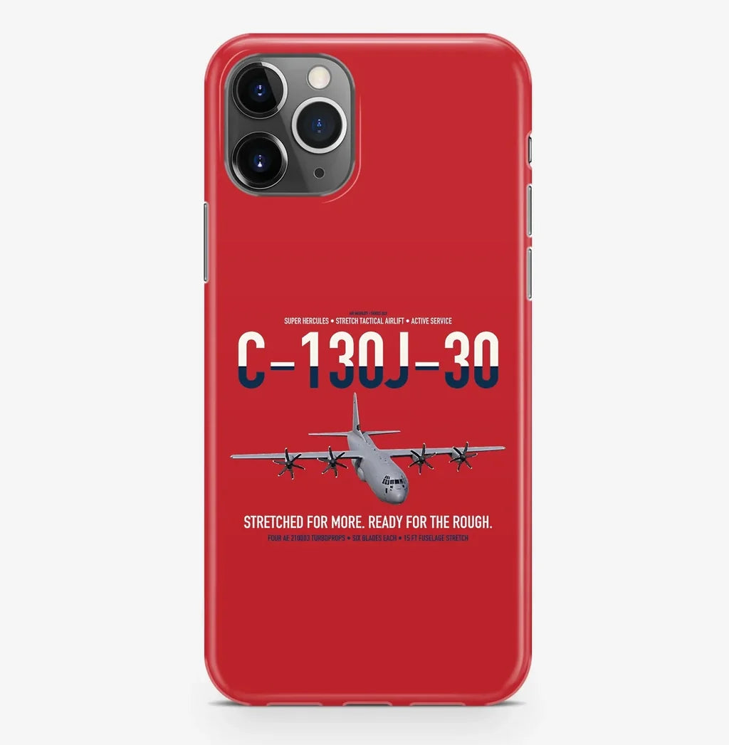 C-130J-30 Super Hercules design on red magsafe iphone case, for iPhone Pro Max