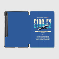 Thumbnail for Embraer E190-E2 design on blue samsung tablet tablet case