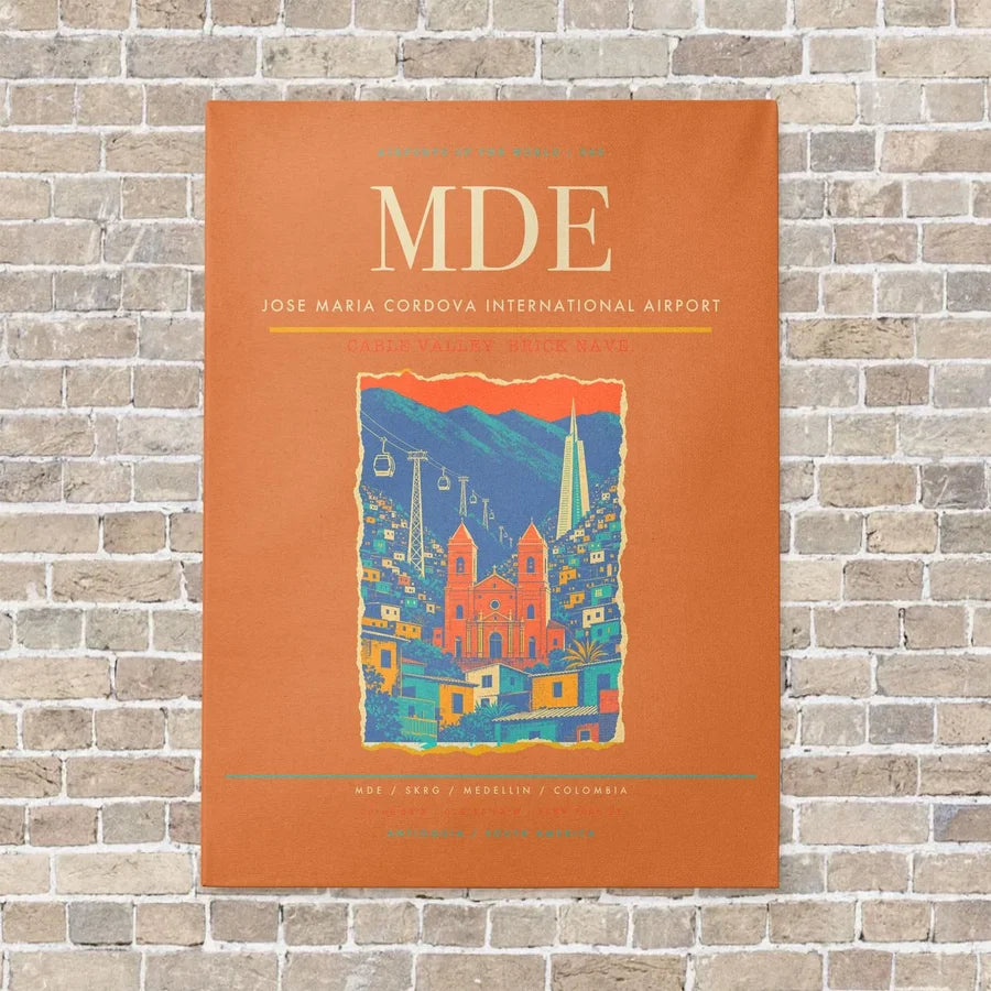 Jose Maria Cordova International Airport MDE - Canvas No Frame - Orange