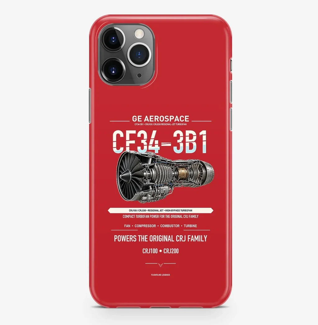 CF34-3B1 Case ProMax design on red iphone case promax