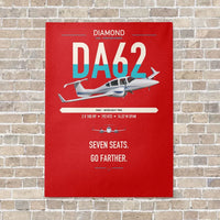 Thumbnail for Diamond DA62 vertical canvas print - no frame - red background