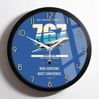 Thumbnail for Boeing 767-300ER design on blue framed wall clock