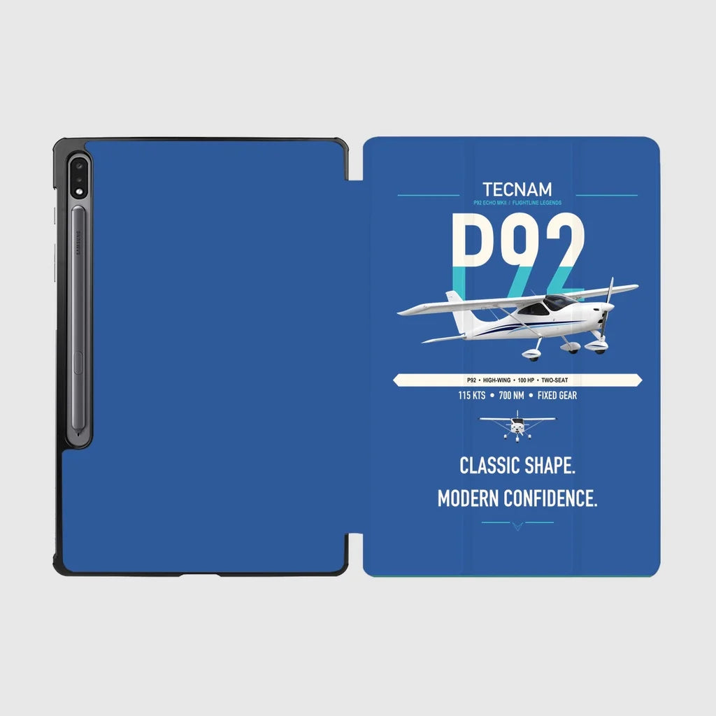 Tecnam P92 Echo MkII design on blue samsung tablet tablet case