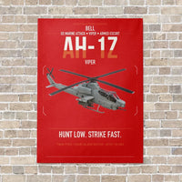 Thumbnail for Bell AH-1Z Viper vertical canvas print - no frame - red background