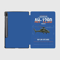 Thumbnail for AgustaWestland AH-129D Mangusta design on blue samsung tablet tablet case
