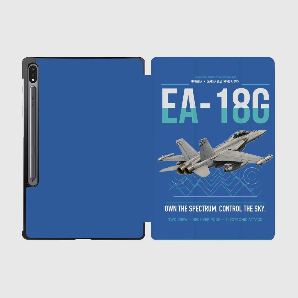 EA-18G Growler design on blue samsung tablet tablet case