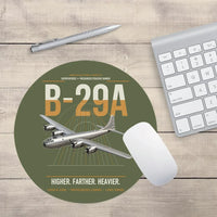 Thumbnail for B-29A Superfortress design on green army round mouse pad