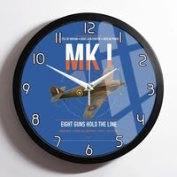 Thumbnail for Hawker Hurricane Mk I design on blue framed wall clock