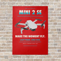 Thumbnail for DJI Mini 2 SE vertical canvas print - no frame - red background
