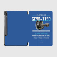 Thumbnail for GE90-115B design on blue samsung tablet tablet case
