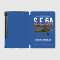 Thumbnail for Royal Aircraft Factory S.E.5a design on blue samsung tablet tablet case