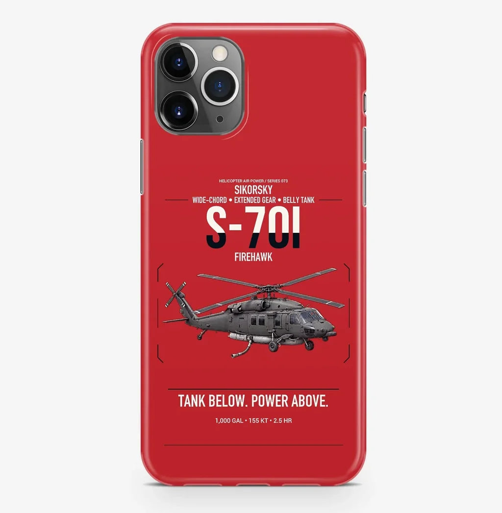 Sikorsky S-70i FIREHAWK design on red magsafe iphone case, for iPhone Pro Max