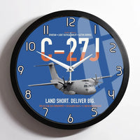 Thumbnail for C-27J Spartan design on blue framed wall clock