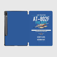 Thumbnail for Air Tractor AT-802F Fire Boss design on blue samsung tablet tablet case
