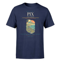 Thumbnail for Pico Airport (PIX) T-Shirt single-side front print in Navy Blue | pico-airport-pix-double-side-t-shirt