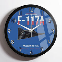Thumbnail for F-117A Nighthawk design on blue framed wall clock