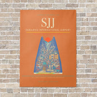 Thumbnail for Sarajevo International Airport SJJ - Canvas No Frame - Orange
