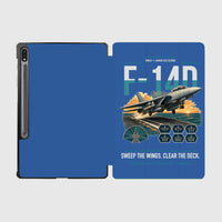Thumbnail for F-14D Tomcat design on blue samsung tablet tablet case